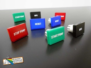 Lens en drukknop graveren en inverven.